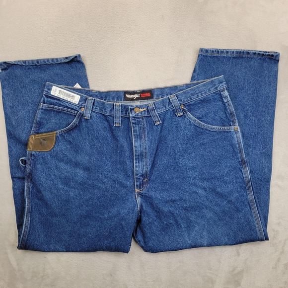 Wrangler Other - Wrangler Riggs Workwear Jeans Mens 44x30 Blue Utility Carpenter Heavy Duty Pants